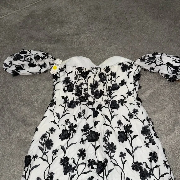 NWT Anthropologie Sabrina Puff-Sleeve Appliqué Mini Dress – Women’s Size 12 - Picture 6 of 7